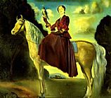 Salvador Dali Equestrian Fantasy - Portrait of Lady Dunn painting